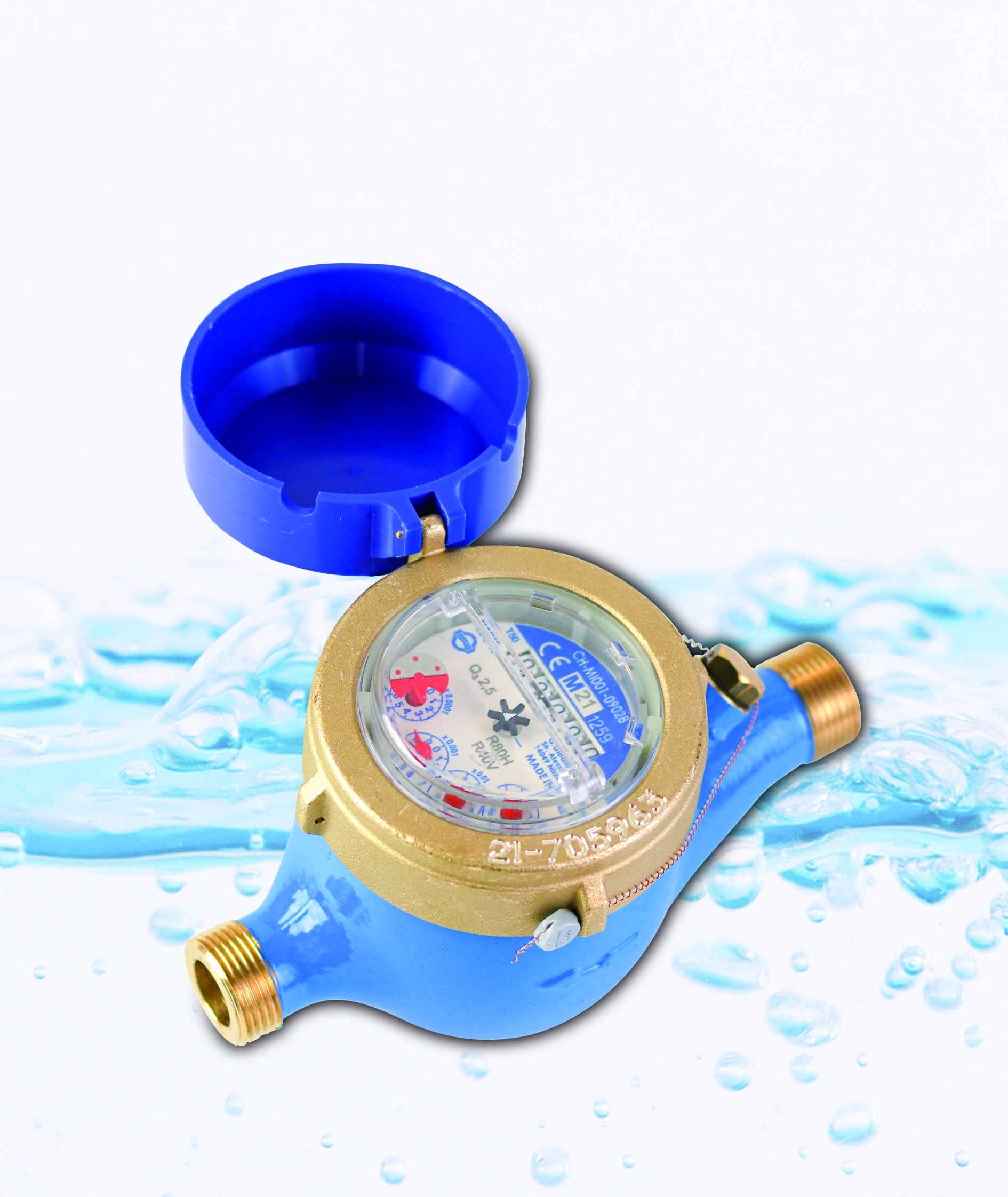 Idro-Olona multi-jet meter, with super-dry dial, for cold water, MID MI001 approved